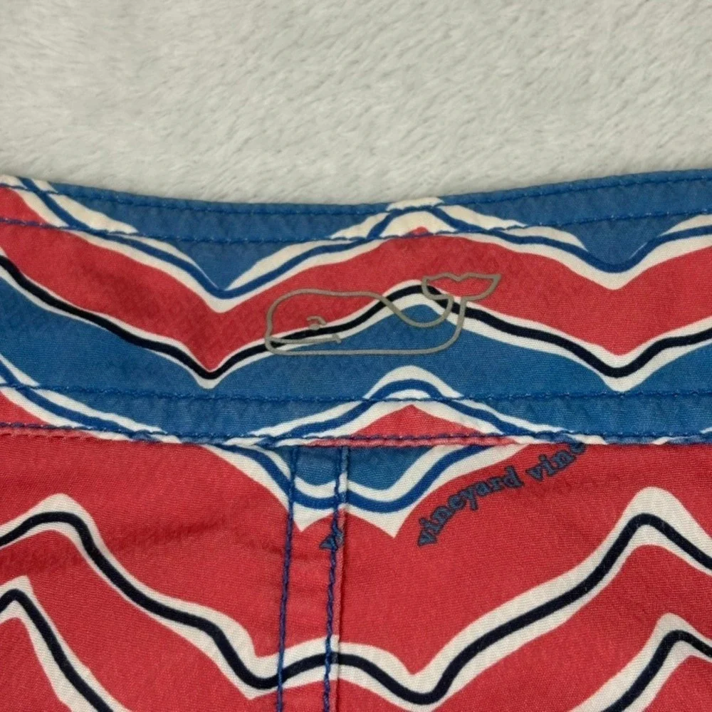 Vineyard Vines Mens 32 Zig‎ Zag Swim Trunks Quick‑Dry Drawstring Casual Beach